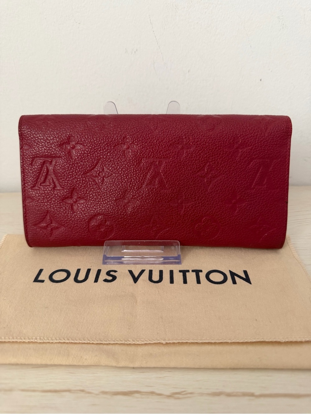 Louis Vuitton Burgundy Empriente Monogram Envelope Wallet - Picture 2 of 8
